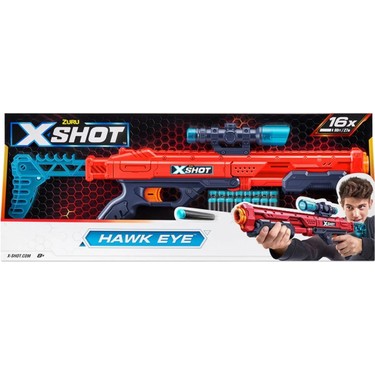 16 Dartlı X-Shot Hawk Eye ile Sınırsız Eğlence! Fiyatı