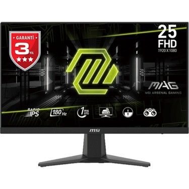 N*t様 ゲーミングモニター 24.5インチ 180Hz MSI MAG 256 MSI 24.5 MAG 256F 1920x1080 (FHD) 16:9 FLAT RAPID IPS 180HZ Fiyatı
