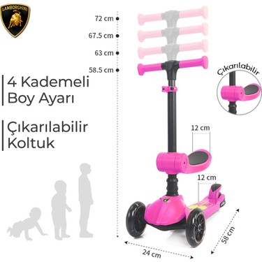 イスラエル　5リロット　２枚セット Lamborghini Lisanslı L5 2in1 Katlanabilir Oturaklı Işıklı 3 Fiyatı