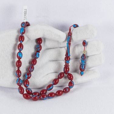 Tesbih Kardeşliği Bordo Mavi Arizona Kehribar Beyzi Kesim Fiyatı