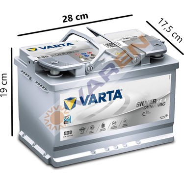 Varta Silver Dynamic E39 Start-Stop Plus Agm 12 V 70 Ah 760 Fiyatı