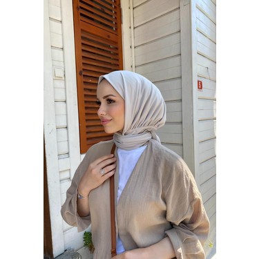 Sayra Shawl Kadın Taş Sandy Kumaş Hazır Şal Esnek ve Fiyatı