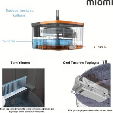 Miomi Mop Temiz&kirli Su Ayıran Yedek Moplu Otomatik Fiyatı