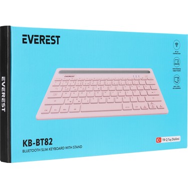 Everest KB-BT82 Pembe/Gri Bluetooth Ultra İnce+Şarjlı Q Fiyatı