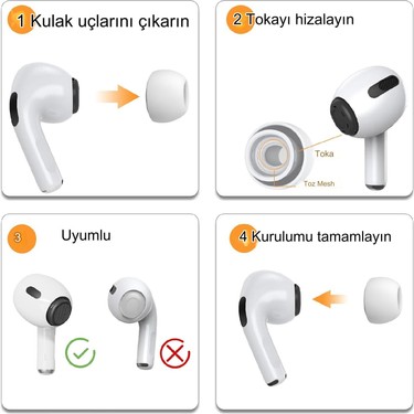 Airpods pro ちゅら専用だよ Wicked Cushions TipZ Köpük Hafızalı Kulaklık Ucu - Airpods Pro 1 & 2