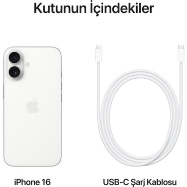 Apple iPhone 16 256GB Beyaz Fiyatı - Taksit Seçenekleri