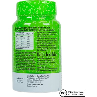 Ocean Gummies Apple Cider Vinegar 60 Adet Çiğnenebilir Form Fiyatı