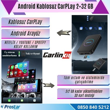 3 In 1 Carlinkit CPC200 Tbox Lite Android 2 GB 32 GB Android Fiyatı
