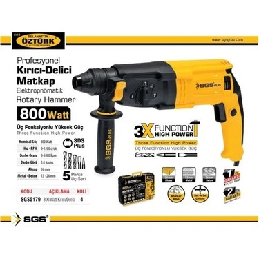 Sgs 5179 Kırıcı Delici Matkap Hilti 800 Wat Fiyatı