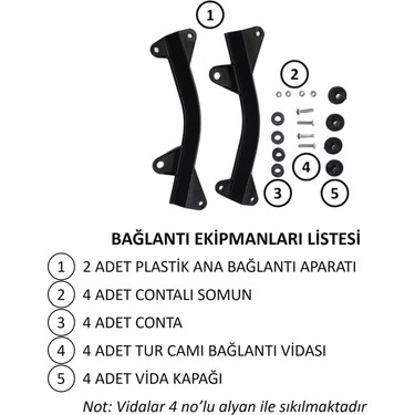 ABV Honda PCX Füme Tur Camı 79x57 cm (21-24) + Bağlantı Fiyatı