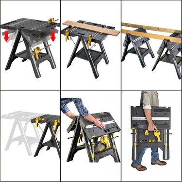 Cat DH1005 Çok Fonksiyonlu Katlanabilir Çalışma Tezgâhı + 2 Fiyatı