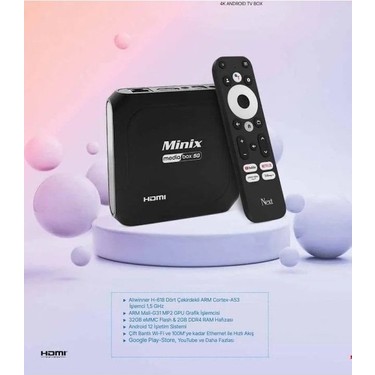 Next Minix Mediabox 5g Android Tv Box - 2gb Ram, 32GB Hafıza Fiyatı