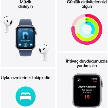 Apple Watch SE GPS, 40 mm Gümüş Rengi Alüminyum Kasa ve Fiyatı