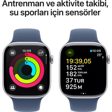 Apple Watch Series 10 GPS + Cellular, 42 mm Gümüş Rengi Fiyatı