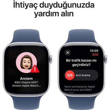 Apple Watch Series 10 GPS + Cellular, 42 mm Gümüş Rengi Fiyatı
