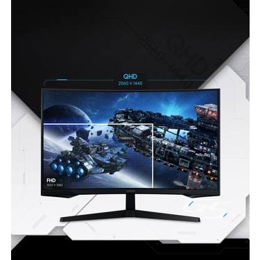 Samsung 27 Odyssey G5 G55C LS27CG552EUXUF 1ms 165Hz Fiyatı