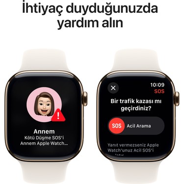 Apple Watch Series 10 GPS + Cellular, 42 mm Altın Rengi Fiyatı