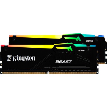 Kıngston 64GB 6400MT/S Ddr5 CL32 Dımm (Kit Of 2) Beast Rgb Fiyatı
