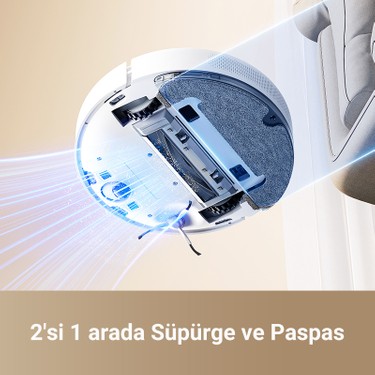 Dreame D10 Plus Gen 2 Robot Süpürge Beyaz, 6,000PA Emiş Gücü Fiyatı