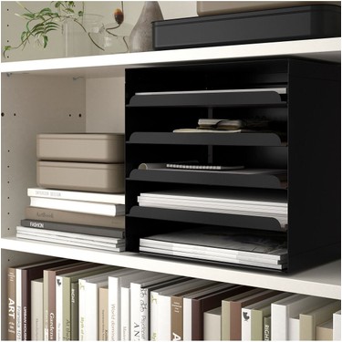 IKEA Evrak Rafı, Antrasit, Genişlik: 32 cm Derinlik: 25 cm Fiyatı