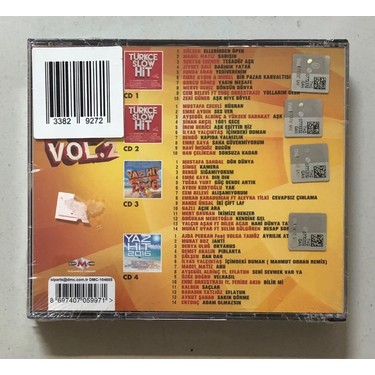 Türkçe Pop Vol 2 4 CD 48 Şarkılık CD Seti (Jelatininde Sıfır Fiyatı