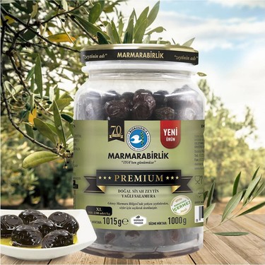 Marmarabirlik Premium Xl Siyah Zeytin 1000 gr Cam Pet x 4 Fiyatı