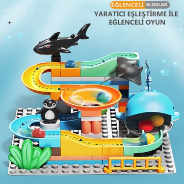 Learning Fun Marble Run Blok Yapı Seti 72 Parça - Okyanus Fiyatı