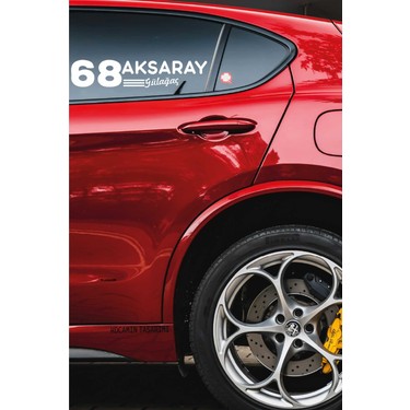 Aksaray 68 Plaka Kodlu Beyaz Araç Sticker Gülağaç Ilçe Fiyatı