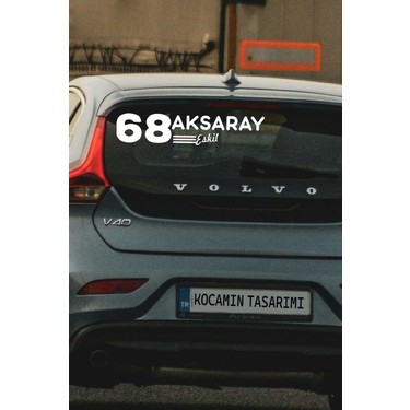 L1　エルワン　ステッカー Aksaray 68 Plaka Kodlu Beyaz Araç Sticker Eskil Ilçe Yazılı Fiyatı