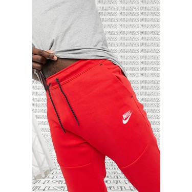 Nike tech fleece pants red best sale