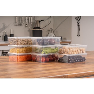 SUPERPUP Plastik Saklama Kabı Kendinden Kapaklı 1 lt 19 x 13 Fiyatı