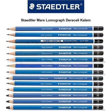 Staedtler Mars Lumograph Dereceli Kalem Mavi Renkli Sanatsal Fiyatı