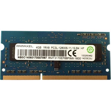 Ramaxel RMT3170EF68F9W 4gb 1600MHZ DDR3L 1.35V Sodimm Fiyatı