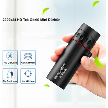 Triline 2000X24 Zoom Monoküler Mini Taşınabilir Hd Dürbün Su Fiyatı