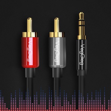 VegGieg 3.5mm Aux To 2 Rca Ses Kablosu 10 mt Fiyatı