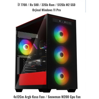 ゲーミングPC i7-7700/32GB/ 1TB/RX 580 OC 8GB