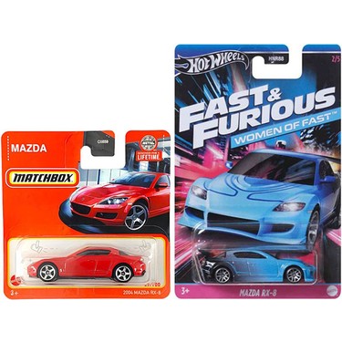 Hot Wheels 2 Araç Mazda Rx 8 Set - & Matchbox (1/64) Fast & Fiyatı