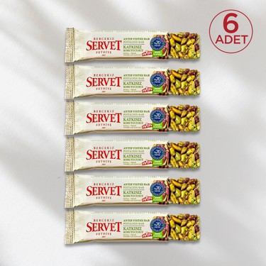 Servet Şeker İlavesiz Antep Fıstığı Kuruyemiş Bar 120g (6 x Fiyatı