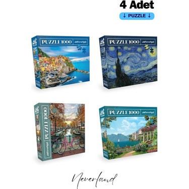 Neverland 4 Adet 1000 Parça Puzzle - Cinque Terre / Yıldızlı Fiyatı