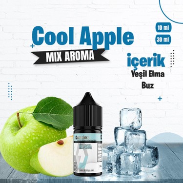 Cool Apple Mix Aroma Yeşil Elma Buz Gıda Aroması 10 ml Fiyatı