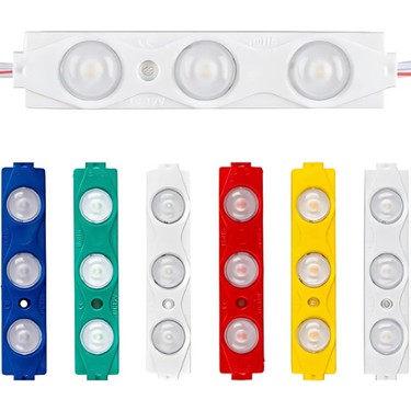 Rohs 3 Lensli Modül Led Kırmızı 12 Volt 1.2 Watt 2835 ( 10 Fiyatı