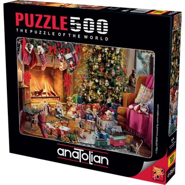 洋楽 Merry Christmas,Mr.PowerShovel Anatolian 500 Parçalık Puzzle Noel Temalı Eğlenceli Zihin Fiyatı