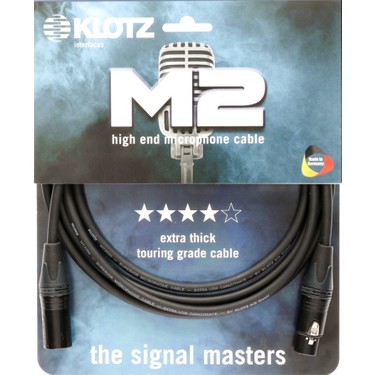 Klotz M2 MC2000 XLR NEUTRIK Uçlu Siyah 2mt Mikrofon Kablosu Fiyatı