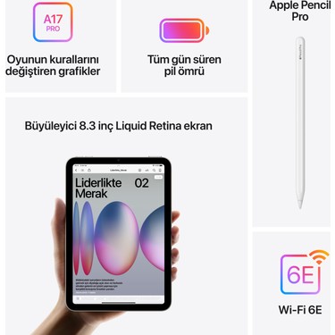 Apple iPad Mini 128GB 8.3 Wi-Fi Tablet Uzay Grisi MXN63TU/A Fiyatı