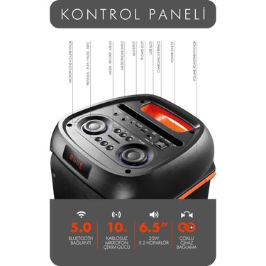 Powerway Duo Xl Taşınabilir Mikrofonlu 20X2 W Karaoke Ses Fiyatı
