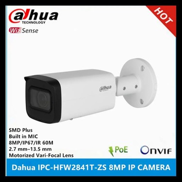 Dahua IPC-HFW2841T-ZAS-27135 8mpix, 2,7-13,5mm Motoriz Fiyatı