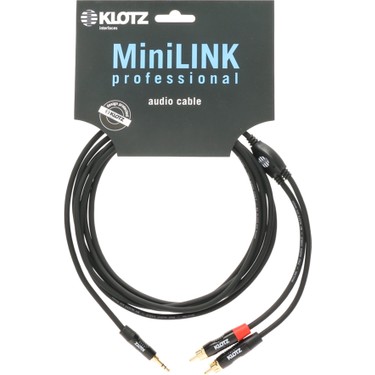 Klotz Pro Altın Uçlu Mini TRS Jack - 2x RCA Siyah 3m Y-Kablo Fiyatı