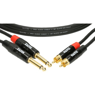 Klotz Pro Twincable Altın Uçlu 2x TS - 2x RCA 3mt İkili Fiyatı