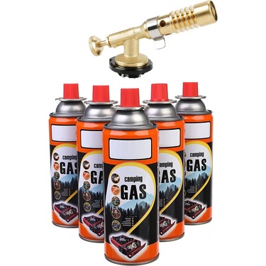 Depolife 400ML Yüksek Alevli Metal Kafa Pürmüz Torch ve 5li Fiyatı