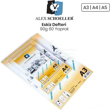 Alex Schoeller Eskiz Defteri 90G 60 Yaprak Fiyatı